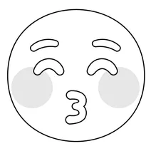 Цілується обличчя з закритими очима emoji