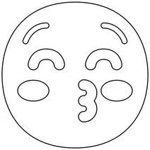 Цілуюче обличчя із закритими очима emoji