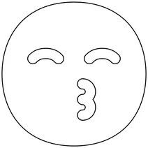 Цілуюче обличчя з усміхненими очима emoji