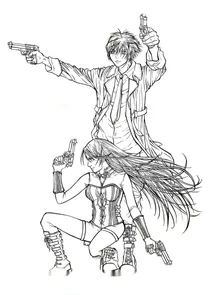 Цукуне аоно та мока акасія із манги “rosario + vampire
