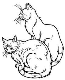 Two cats after théophile-alexandre steinlen