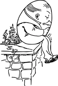 Урожай шалтай dumpty сидів на стіні