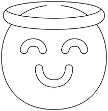 Усміхнене обличчя з halo emoji