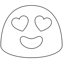Усміхнене обличчя з очима серця emoji