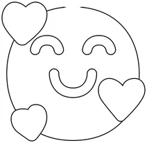 Усміхнене обличчя з сердечками emoji