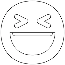 Усміхнене примружене обличчя emoji