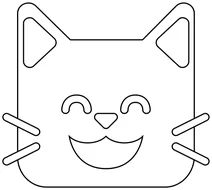 Усміхнений кіт з усміхненими очима emoji