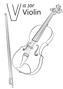 V — скрипка