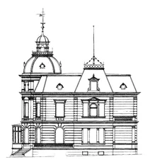 Вілла фінклер, бонн: перший проєкт, вуличний фасад, 1900