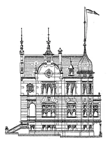 Вілла копп, мехлем: фасад до рейну, 1903