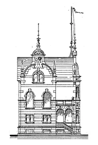 Вілла копп, мехлем: садовий фасад, 1902