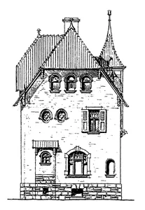 Вілла кремер, мехлем: західний фасад, 1908