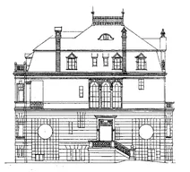 Вілла пфлюгер, бонн: бічний фасад, 1899