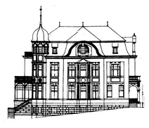 Вілла румпф, бонн: вуличний фасад, 1904
