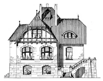 Вілла вінген, мехлем: південний фасад, 1902