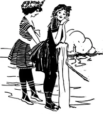 Вінтажні жінки на пляжі