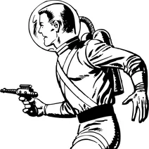 Вінтажний raygun чоловік