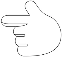 Вказівний покажчик тильної сторони, що вказує вліво emoji