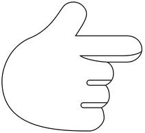 Вказівний покажчик тильної сторони, що вказує вправо emoji