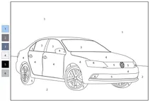 Volkswagen jetta — розфарбування за номерами