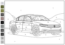 Volkswagen passat — розфарбування за номерами