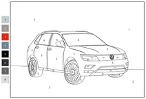 Volkswagen tiguan — розфарбування за номерами