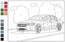 Volvo s60 — розфарбування за номерами