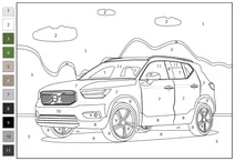 Volvo xc40 — розфарбування за номерами