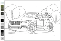 Volvo xc90 — розфарбування за номерами
