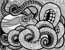 Восьминіг zentangle