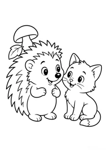 Їжачок і кошеня