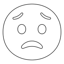 Занепокоєне обличчя emoji