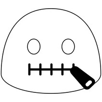 Застібка рот обличчя emoji