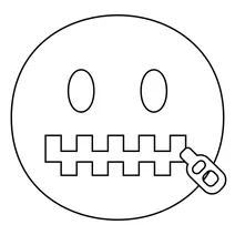 Застібка рота обличчя emoji