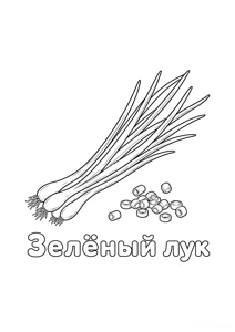 Розмальовка ««Зелена цибуля»»: роздрукувати, завантажити