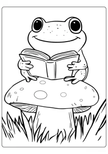 Жаба читає книжку