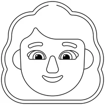Жінка біле волосся emoji