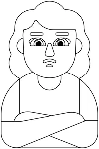 Жінка дується emoji