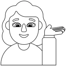 Жінка кидає руку emoji