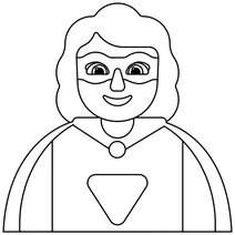 Жінка супергерой emoji