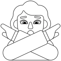 Жінка жестикулюючи без emoji