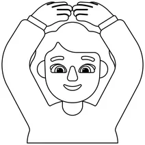 Жінка жестикулюючи ок emoji