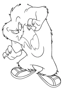 Злий монстр з серії looney tunes