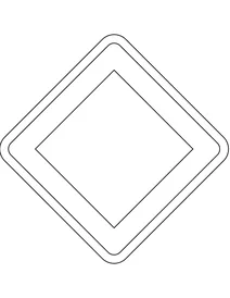 Знак «головна дорога» у данії