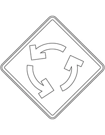 Знак «круговий рух» — мексика