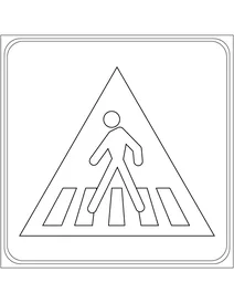 Знак: пішохідний перехід (італія)