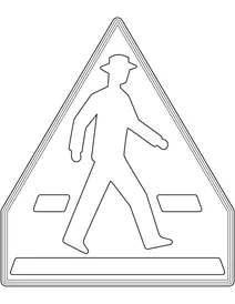 Знак «пішохідний перехід» — японія