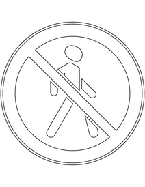 Знак «пішоходам заборонено» — росія