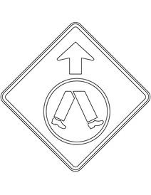 Знак в австралії — пішохідний перехід попереду