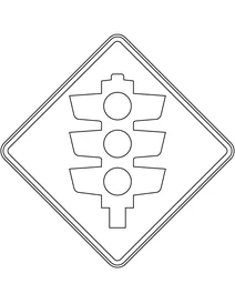 Знак в австралії — світлофори попереду